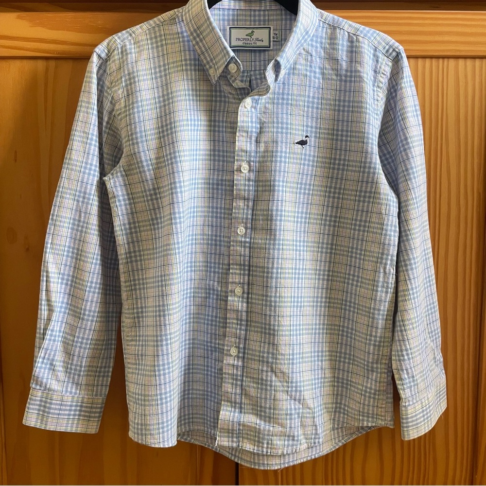 Properly Tied Plaid Button Down -  Size 10/12